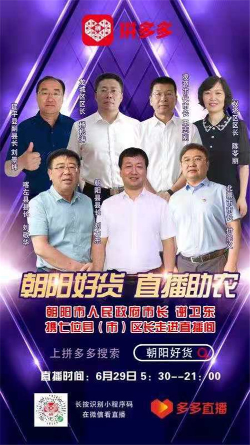 走心了!6.29!朝阳市长领衔7位县市区长组建“最强阵容”一起直播带货!